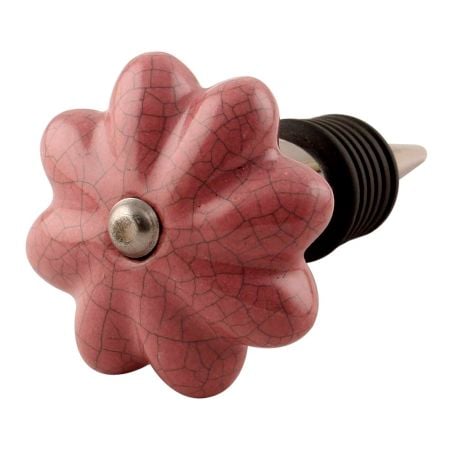 Lavender Crackle Ceramic Melon Wine Stopper